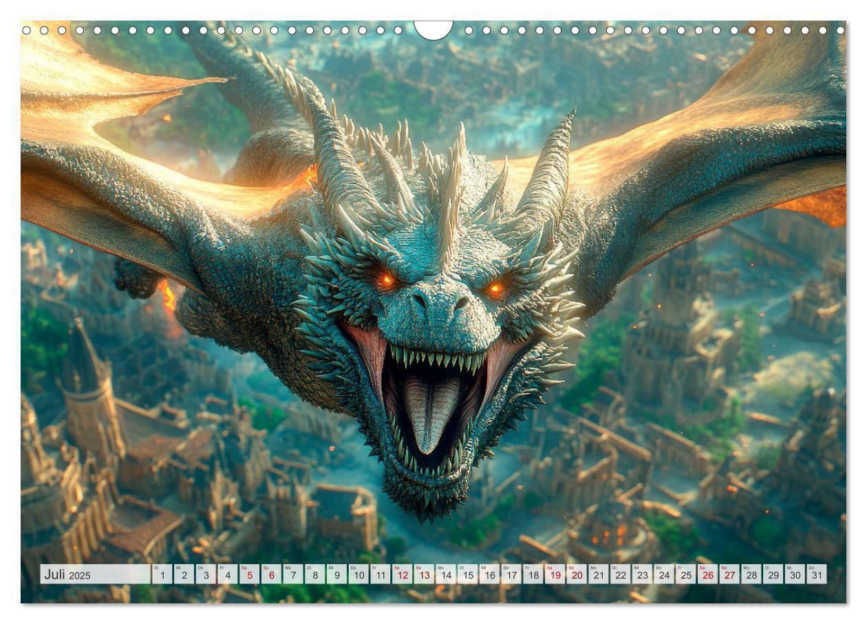 Bild: 9783457181461 | MÄCHTIGE DRACHEN Mystische Wesen (Wandkalender 2025 DIN A3 quer),...