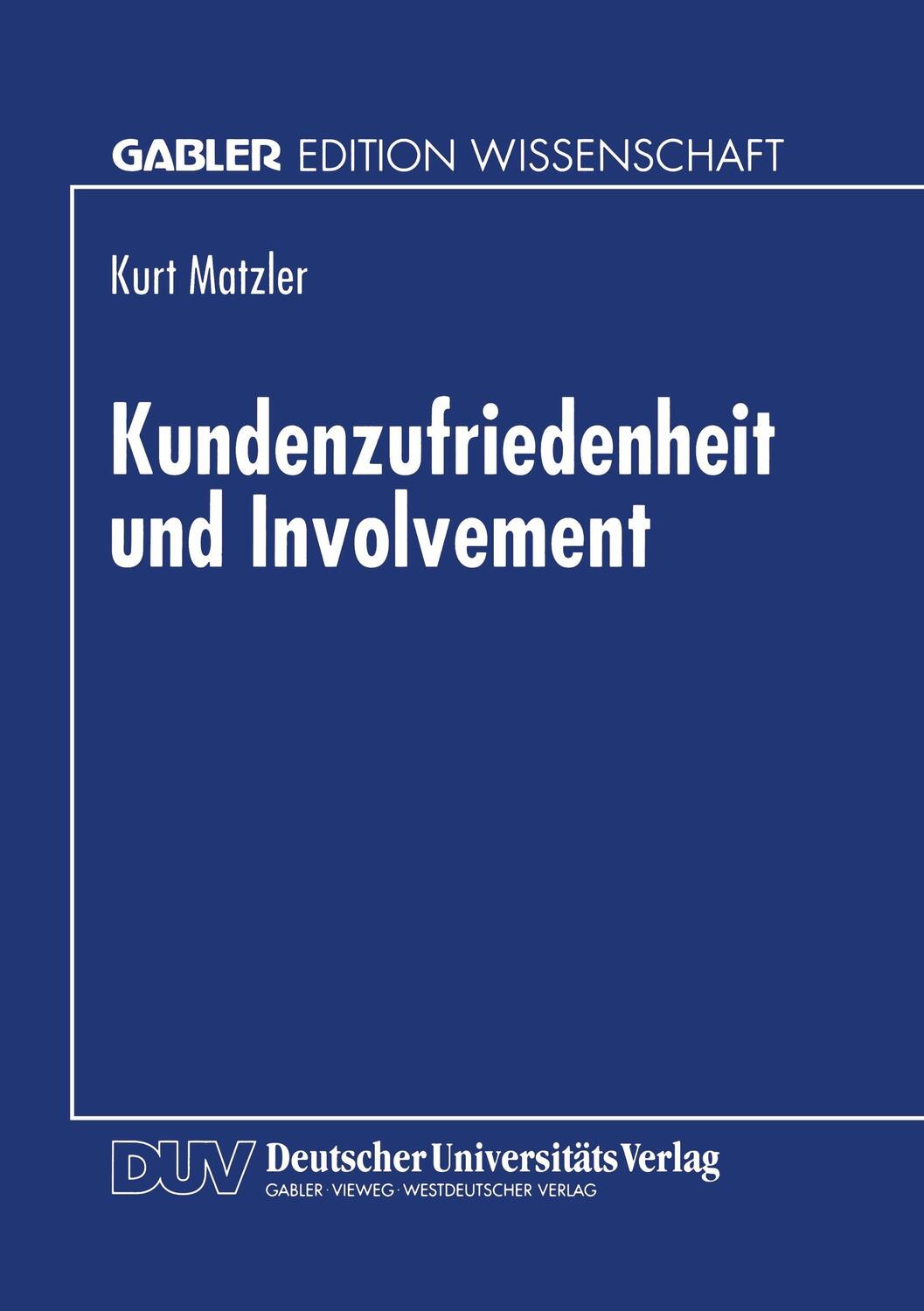 Cover: 9783824466245 | Kundenzufriedenheit und Involvement | Taschenbuch | Paperback | XVII