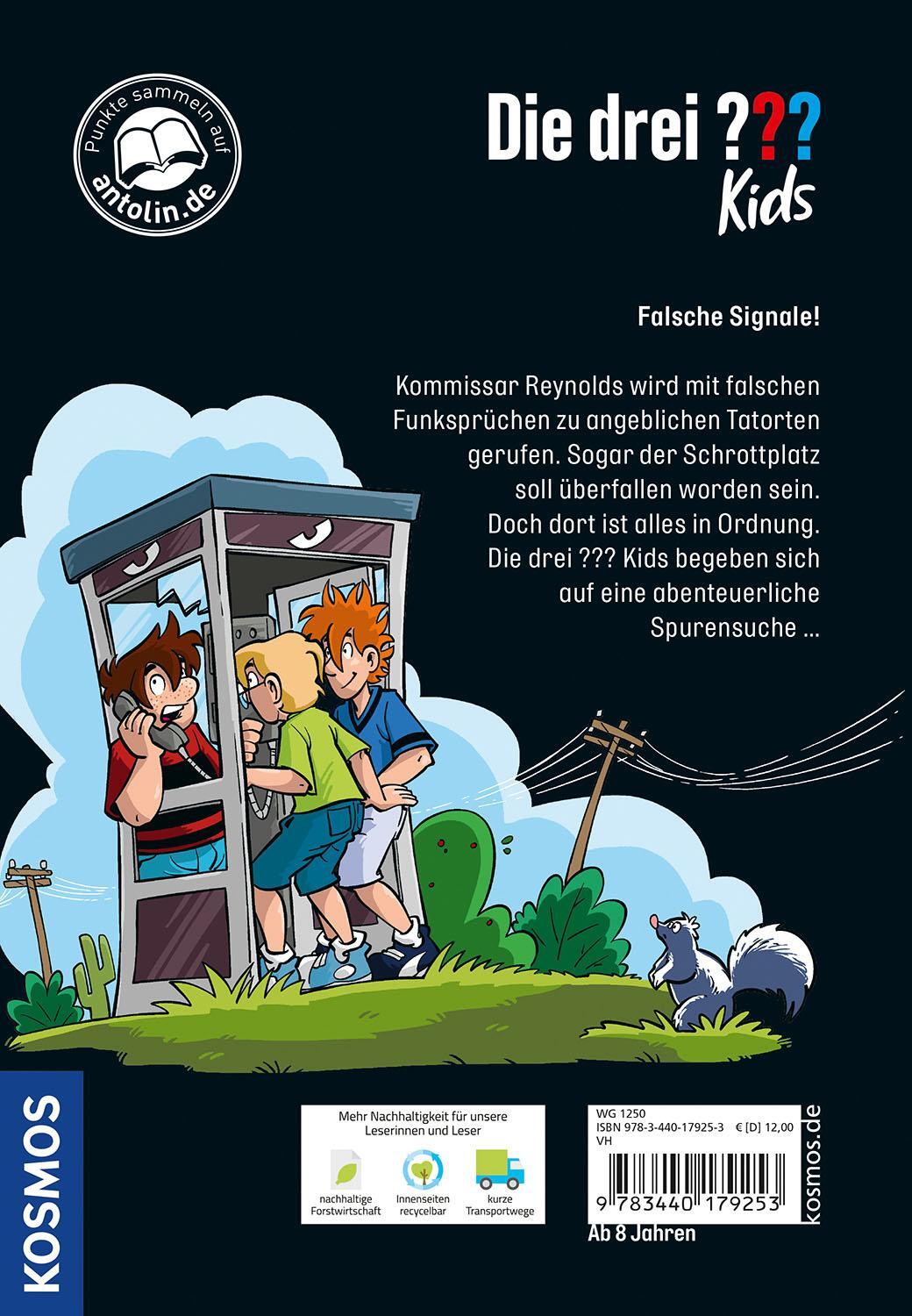 Rückseite: 9783440179253 | Die drei ??? Kids, 85, Falscher Alarm | Boris Pfeiffer | Buch | 128 S.