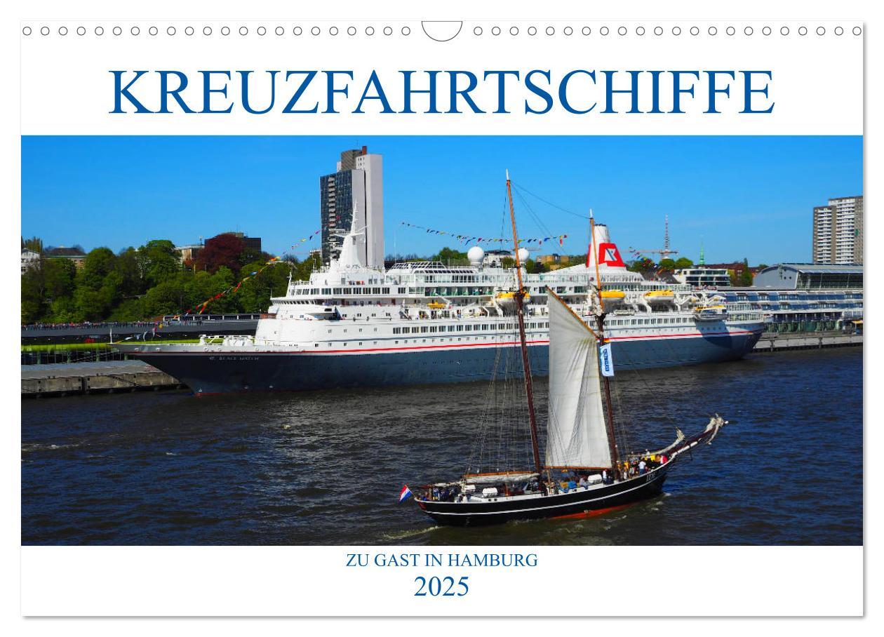 Cover: 9783435431687 | Kreuzfahrtschiffe zu Gast in Hamburg (Wandkalender 2025 DIN A3...