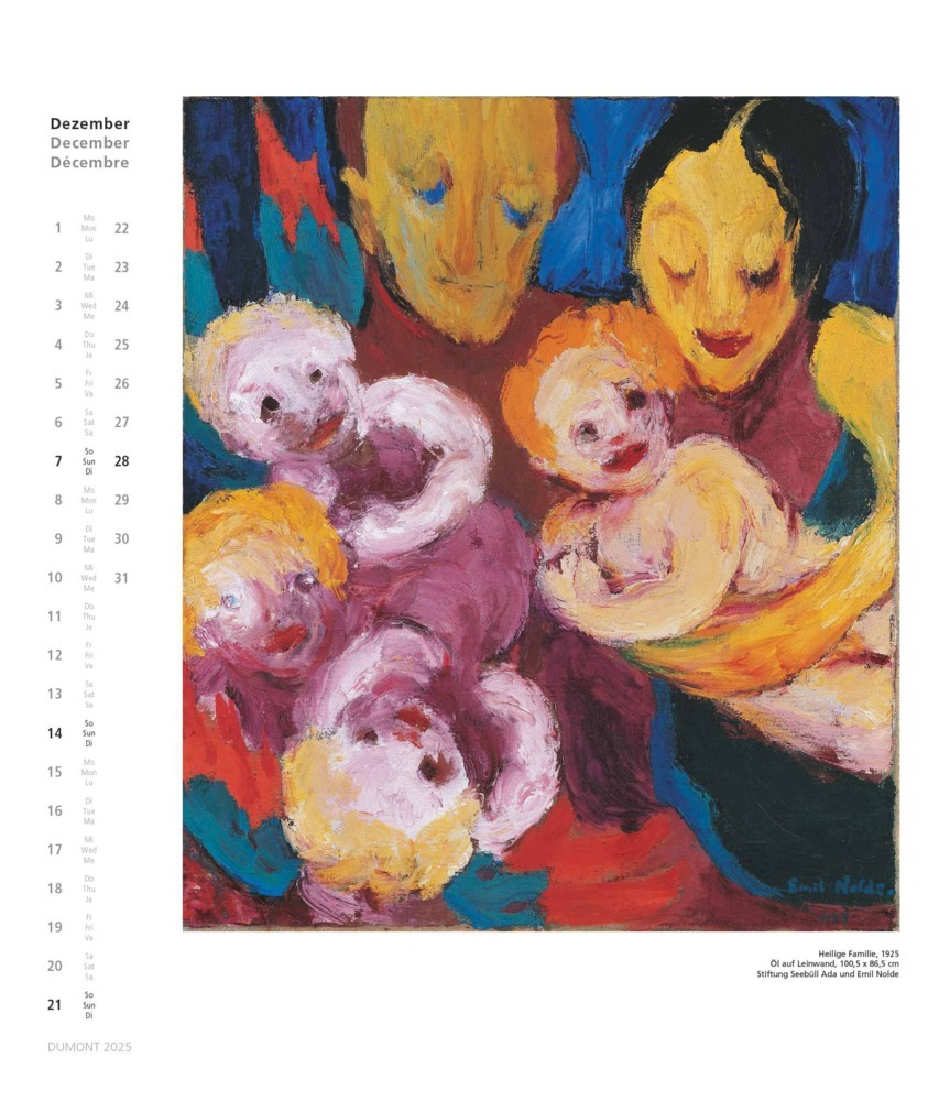 Bild: 4250809652979 | DUMONT - Emil Nolde 2025 Kunstkalender, 34,5x40cm, Wandkalender mit...