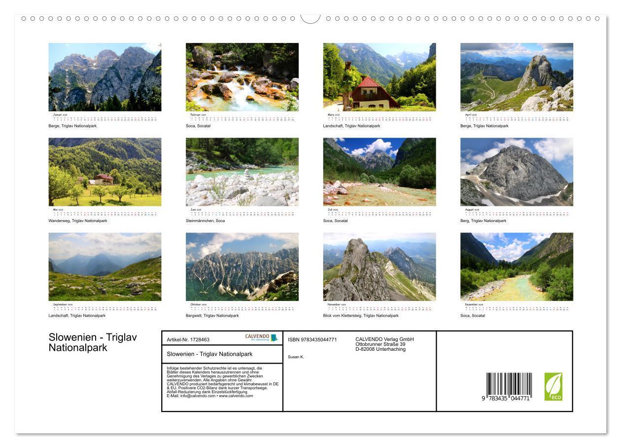 Bild: 9783435044771 | Slowenien - Triglav Nationalpark (Wandkalender 2025 DIN A2 quer),...