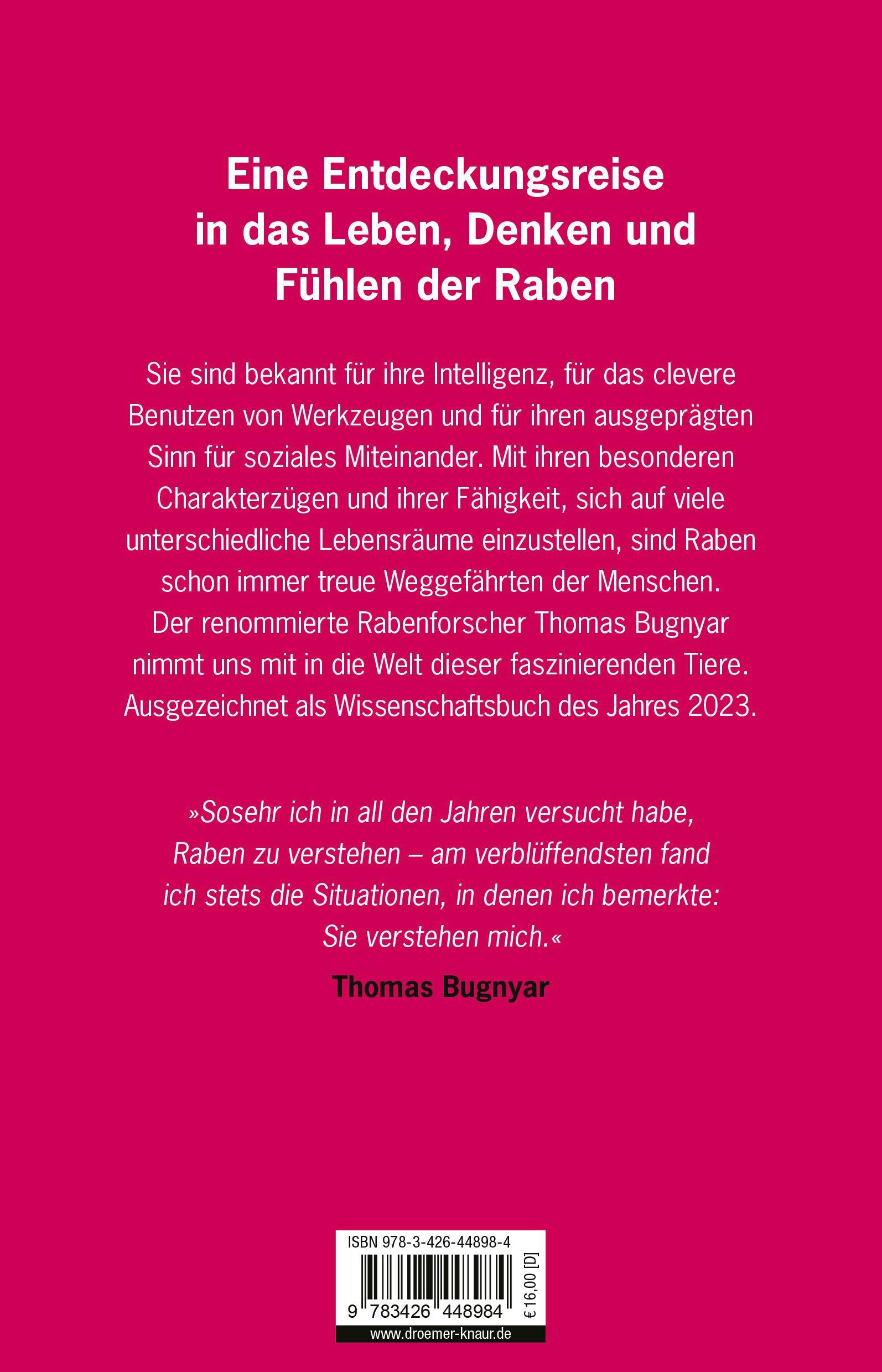 Rückseite: 9783426448984 | Raben | Thomas Bugnyar | Taschenbuch | 240 S. | Deutsch | 2024