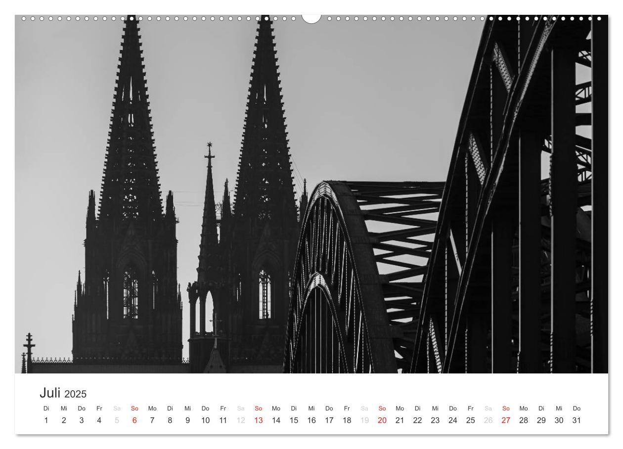 Bild: 9783435548064 | Köln - monochrome Ansichten (Wandkalender 2025 DIN A2 quer),...