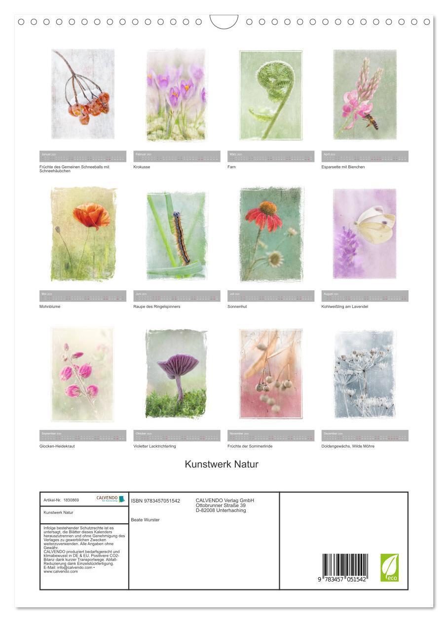 Bild: 9783457051542 | Kunstwerk Natur (Wandkalender 2025 DIN A3 hoch), CALVENDO...