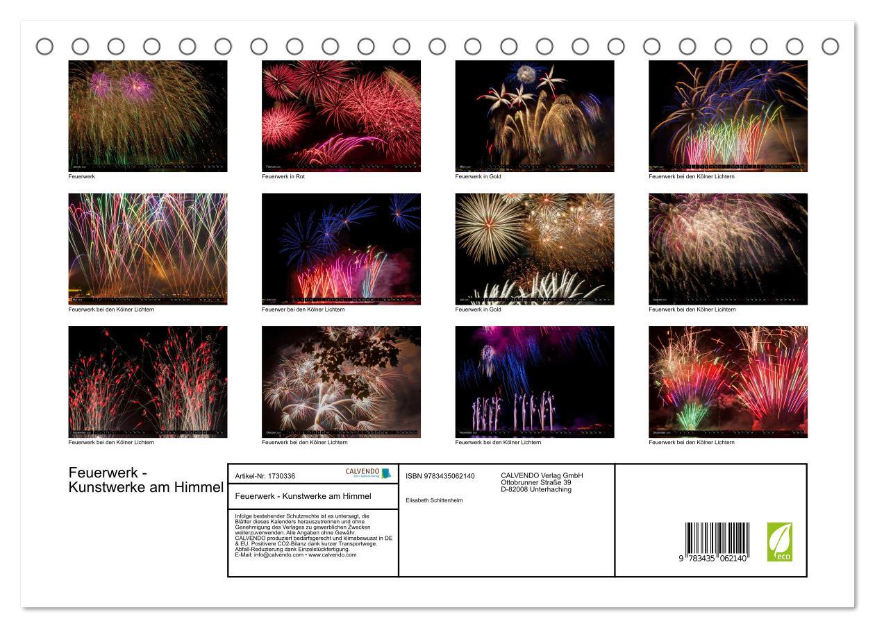 Bild: 9783435062140 | Feuerwerk - Kunstwerke am Himmel (Tischkalender 2025 DIN A5 quer),...