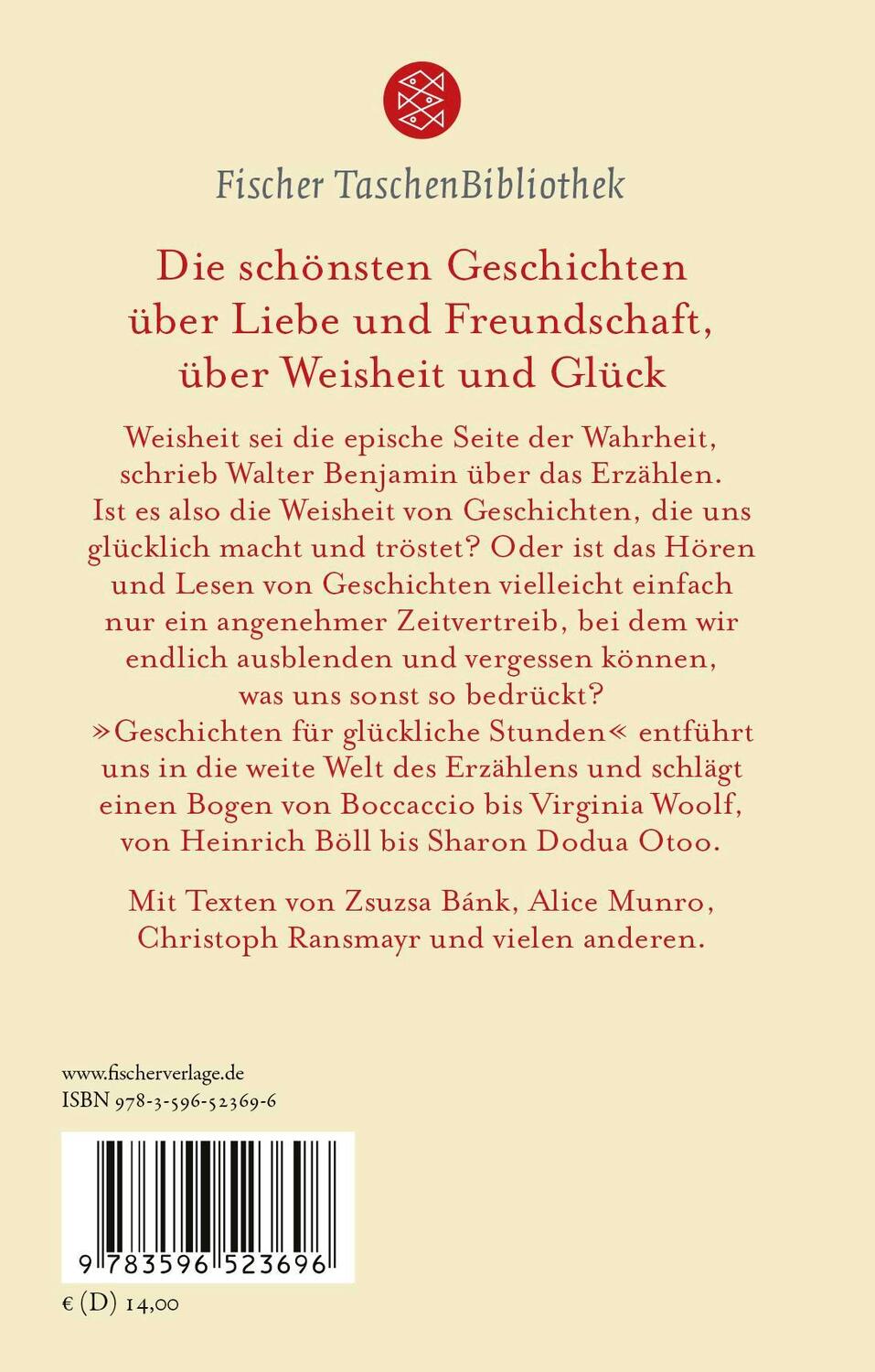 Rückseite: 9783596523696 | Geschichten für glückliche Stunden | Norma Schneider | Buch | 336 S.