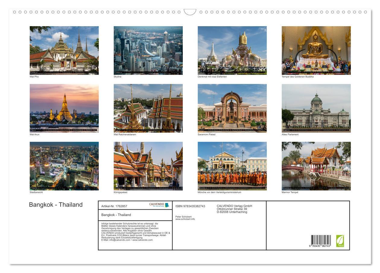 Bild: 9783435382743 | Bangkok - Thailand (Wandkalender 2025 DIN A2 quer), CALVENDO...