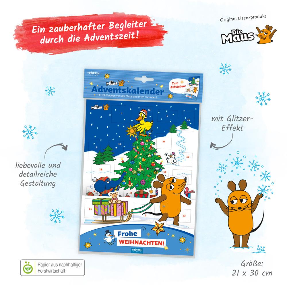 Bild: 9783988020956 | Trötsch Die Maus Adventskalender zum Aufstellen | KG | Kalender | 1 S.