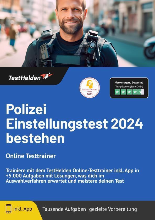 Cover: 9783988172662 | Polizei Einstellungstest 2024 bestehen - Online Testtrainer -...