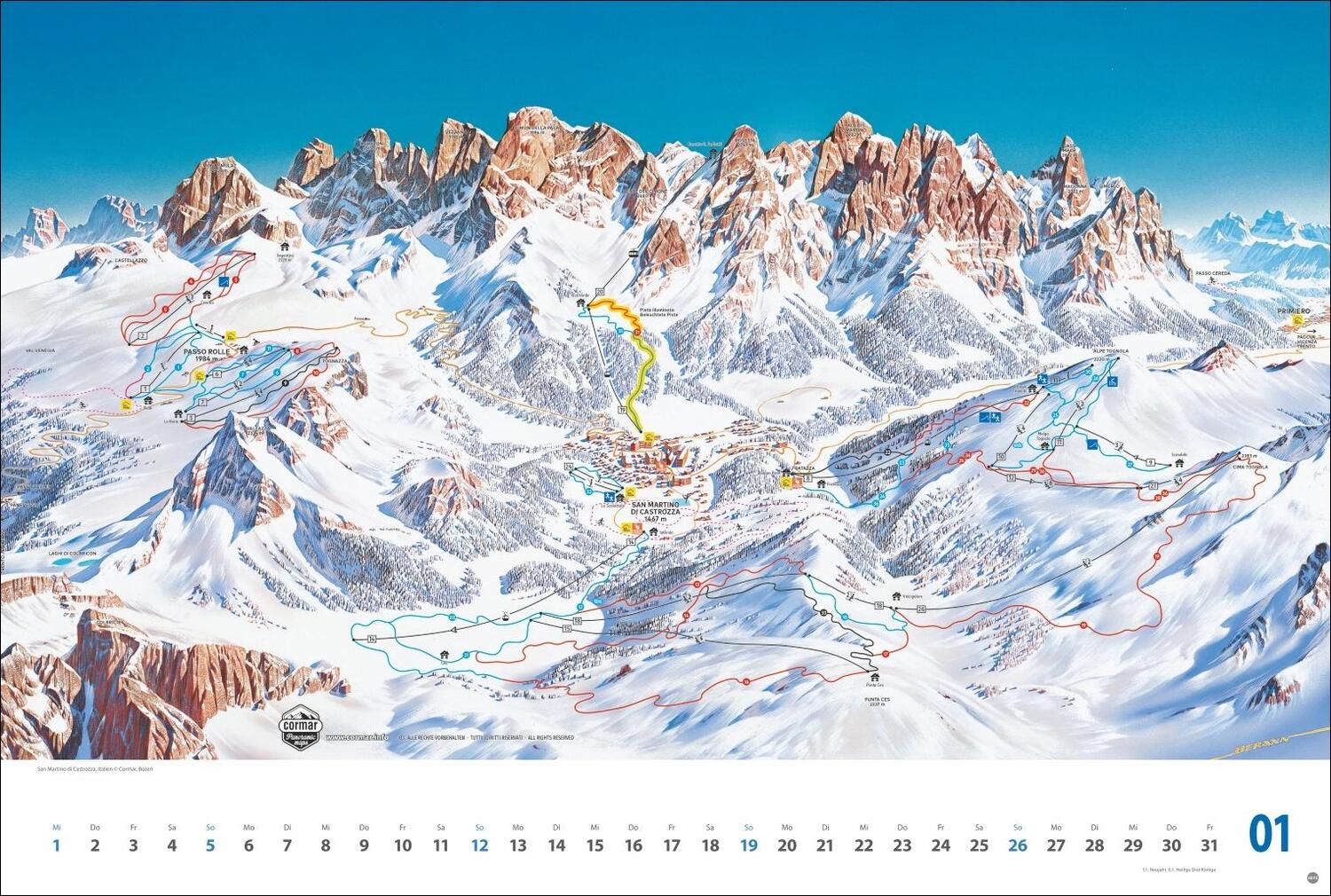 Bild: 9783756404780 | Alpenpanorama Edition 2025 - Die Kunst der Panoramakarten | Kalender