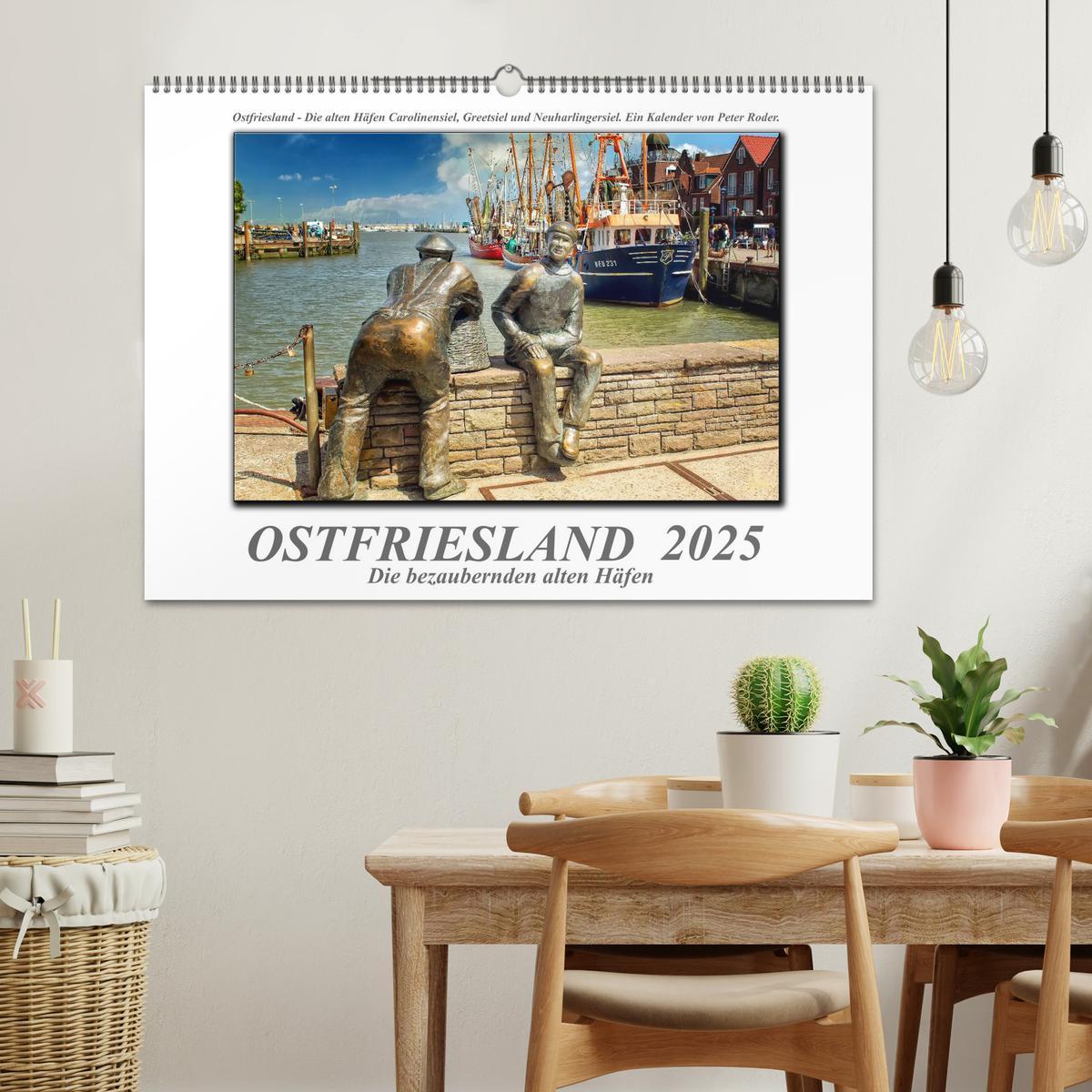 Bild: 9783435703937 | Ostfriesland - die bezaubernden alten Häfen (Wandkalender 2025 DIN...