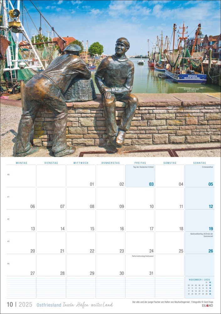 Bild: 9783964023469 | Ostfriesland Kalender 2025 - Inseln · Häfen · weites Land | Kalender