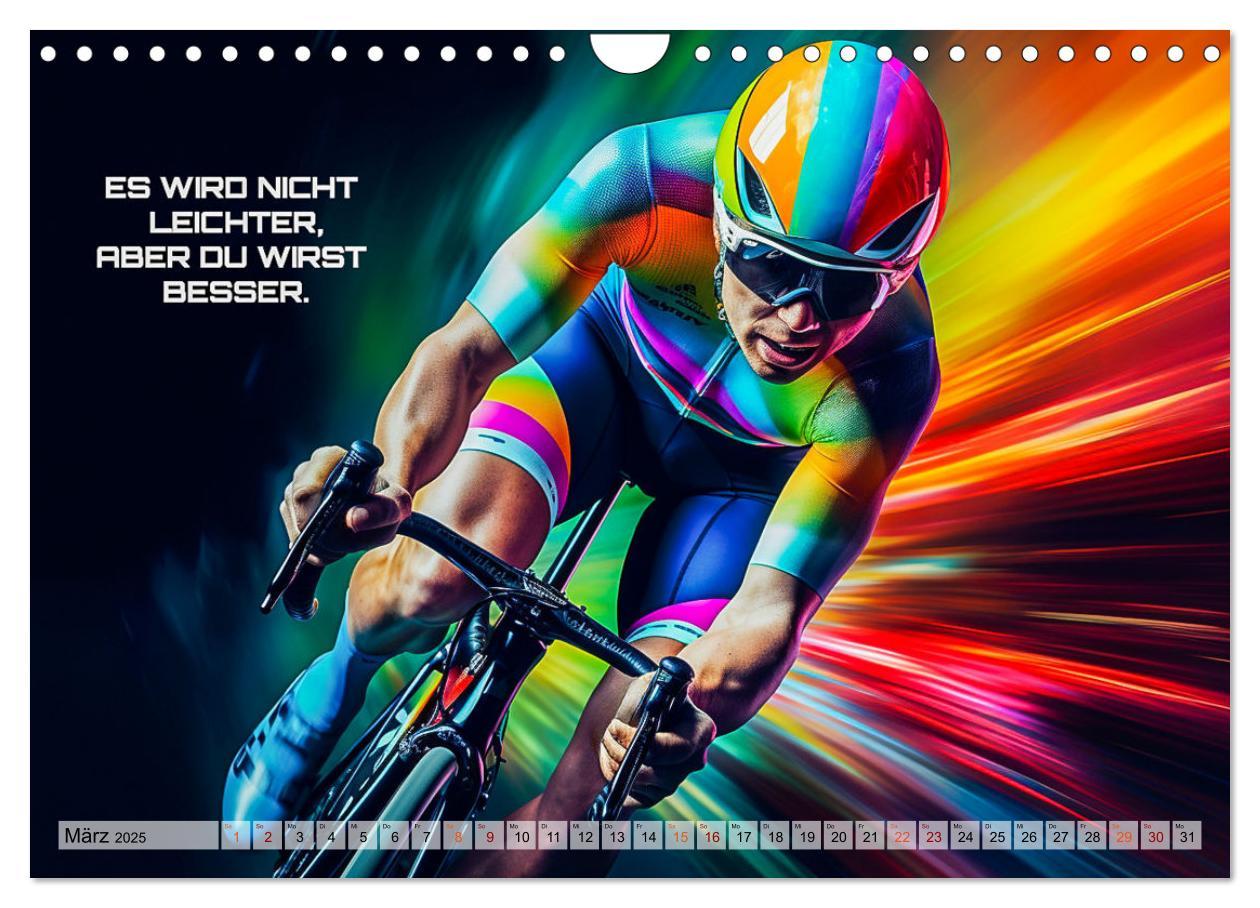 Bild: 9783383849916 | Rennrad und Motivation (Wandkalender 2025 DIN A4 quer), CALVENDO...