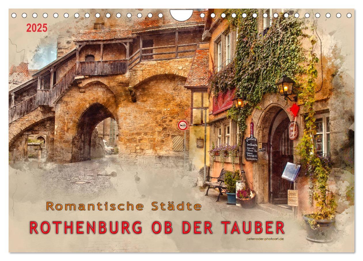 Cover: 9783435410132 | Romantische Städte - Rothenburg ob der Tauber (Wandkalender 2025...