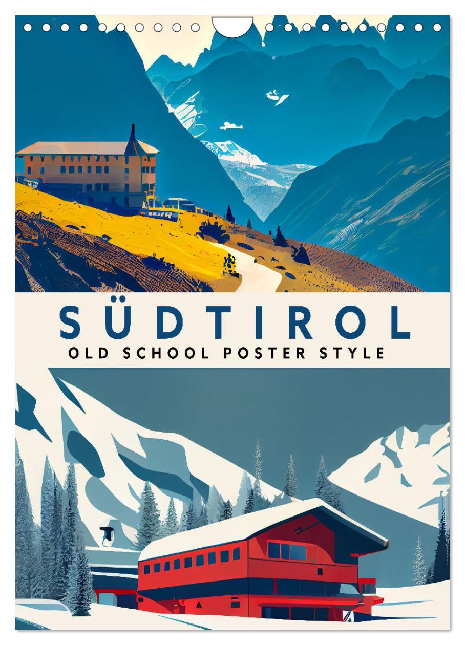 Cover: 9783435886470 | Südtirol - Old School Poster Style (Wandkalender 2025 DIN A4 hoch),...