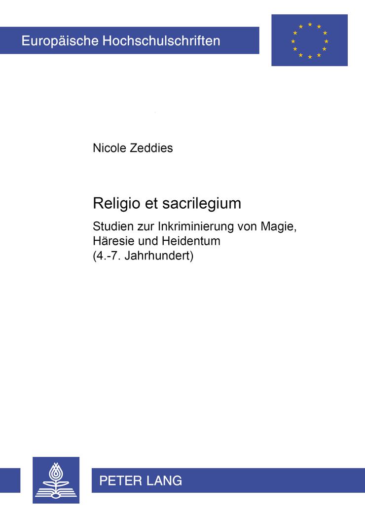 Cover: 9783631505861 | Religio et sacrilegium | Nicole Zeddies | Taschenbuch | Paperback