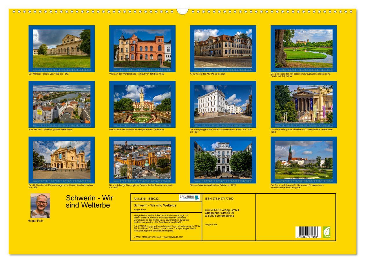 Bild: 9783457177150 | Schwerin - Wir sind Welterbe (Wandkalender 2025 DIN A2 quer),...