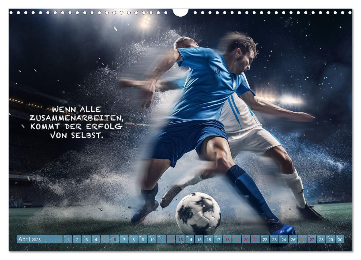 Bild: 9783383760983 | Fußball und coole Sprüche (Wandkalender 2025 DIN A3 quer), CALVENDO...