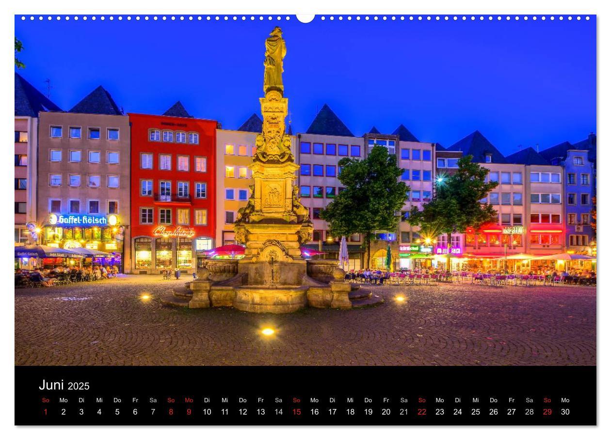 Bild: 9783435576357 | Köln Impressionen bei Nacht (Wandkalender 2025 DIN A2 quer),...