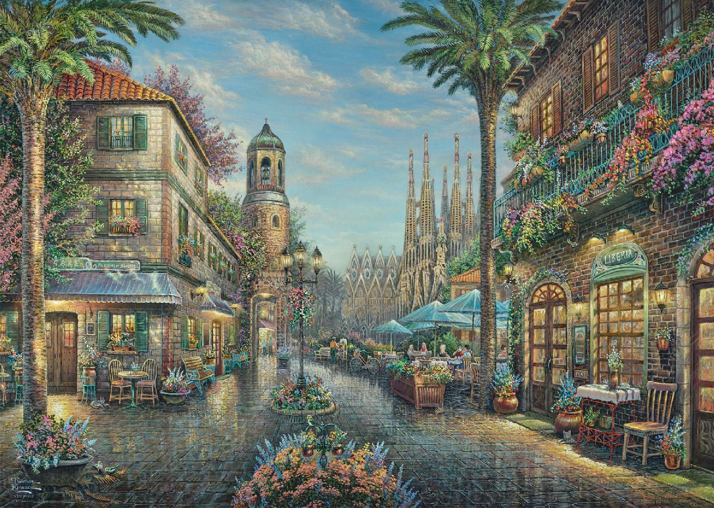 Bild: 4001504587802 | Spanisches Straßencafé | Thomas Kinkade | Spiel | Schachtel | 58780