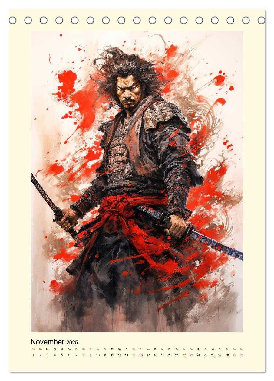 Bild: 9783435845910 | Samurai Helden (Tischkalender 2025 DIN A5 hoch), CALVENDO...