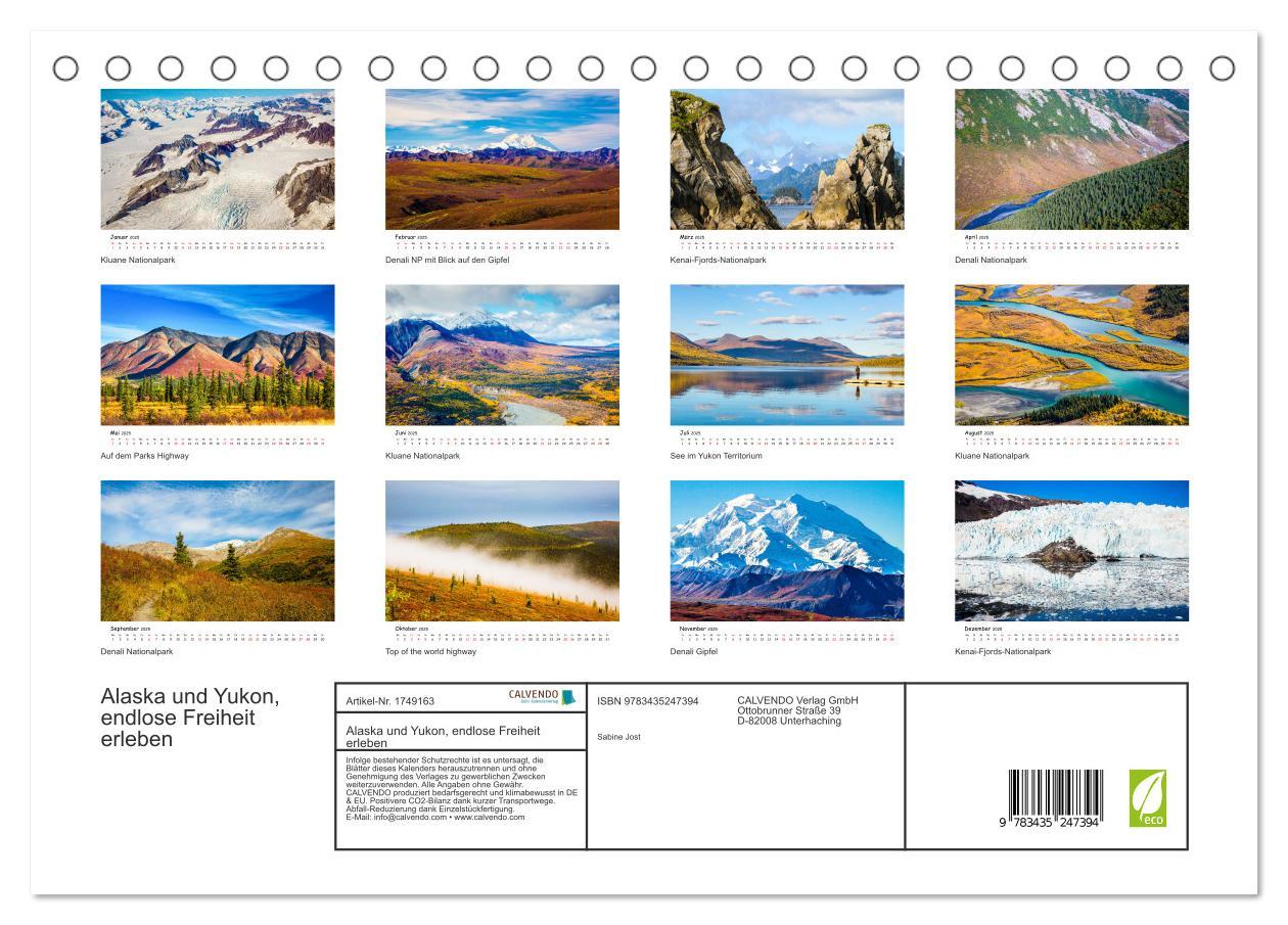 Bild: 9783435247394 | Alaska und Yukon, endlose Freiheit erleben (Tischkalender 2025 DIN...