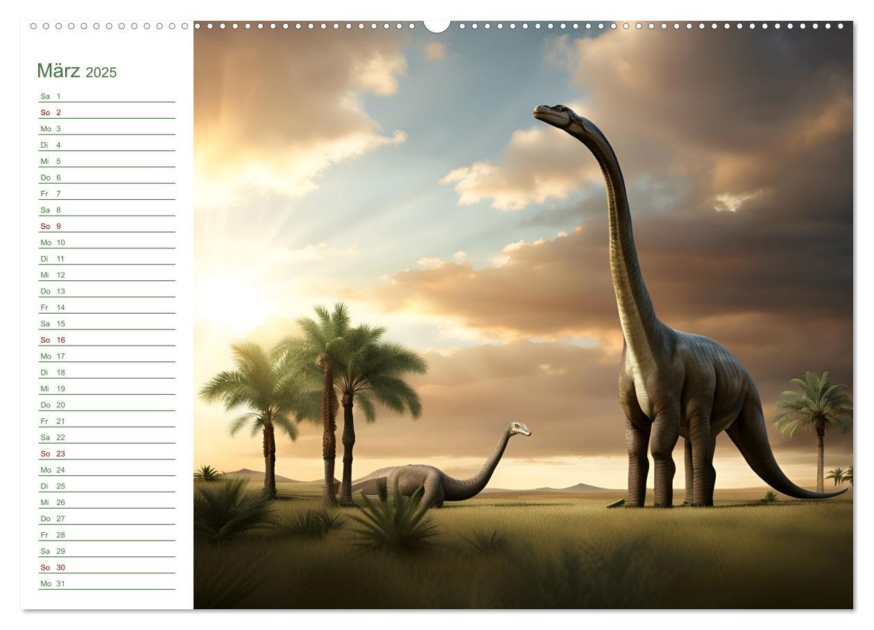 Bild: 9783383864728 | KI Dinosaurier - Herrscher der Lüfte, Land und Meer (Wandkalender...