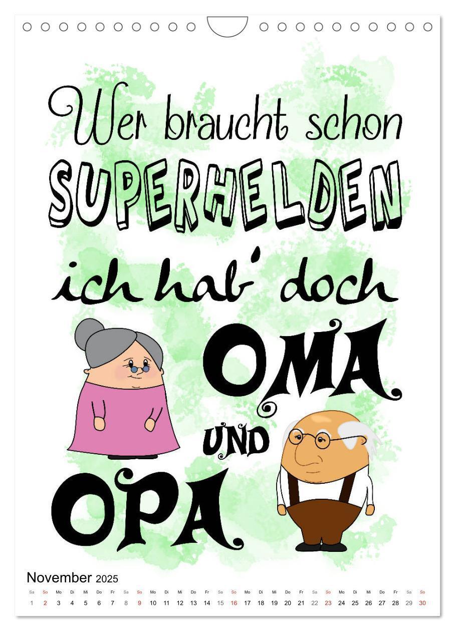 Bild: 9783435939343 | Oma und Opa, die Helden unserer Kindheit (Wandkalender 2025 DIN A4...