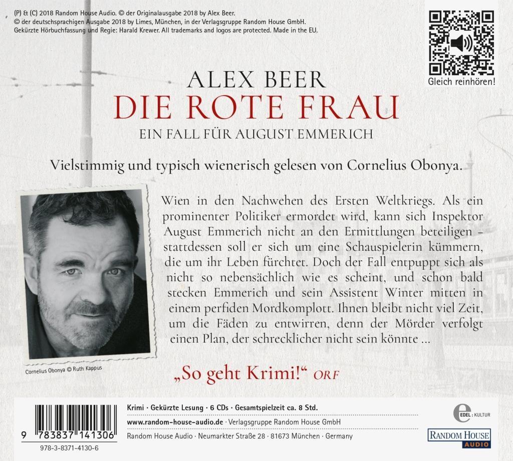 Bild: 9783837141306 | Die rote Frau | Ein Fall für August Emmerich | Alex Beer | Audio-CD