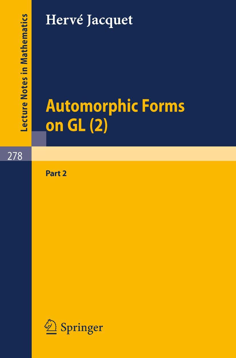 Cover: 9783540059318 | Automorphic Forms on GL (2) | Part 2 | H. Jacquet | Taschenbuch