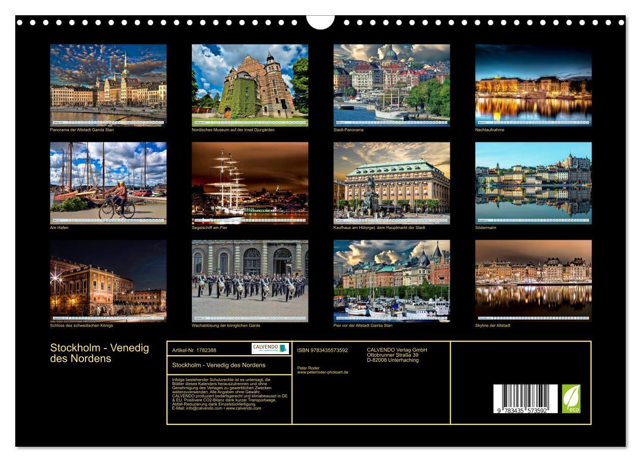 Bild: 9783435573592 | Stockholm - Venedig des Nordens (Wandkalender 2025 DIN A3 quer),...