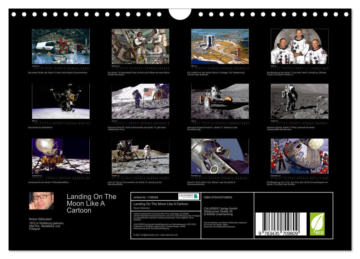 Bild: 9783435709809 | Landing On The Moon Like A Cartoon (Wandkalender 2025 DIN A4 quer),...