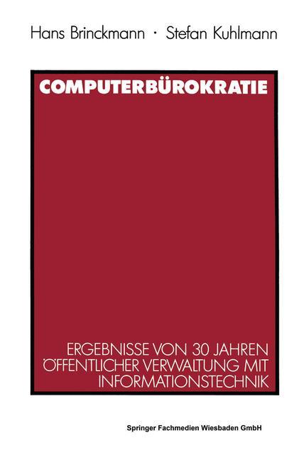 Cover: 9783531121406 | Computerbürokratie | Hans Brinckmann (u. a.) | Taschenbuch | Paperback