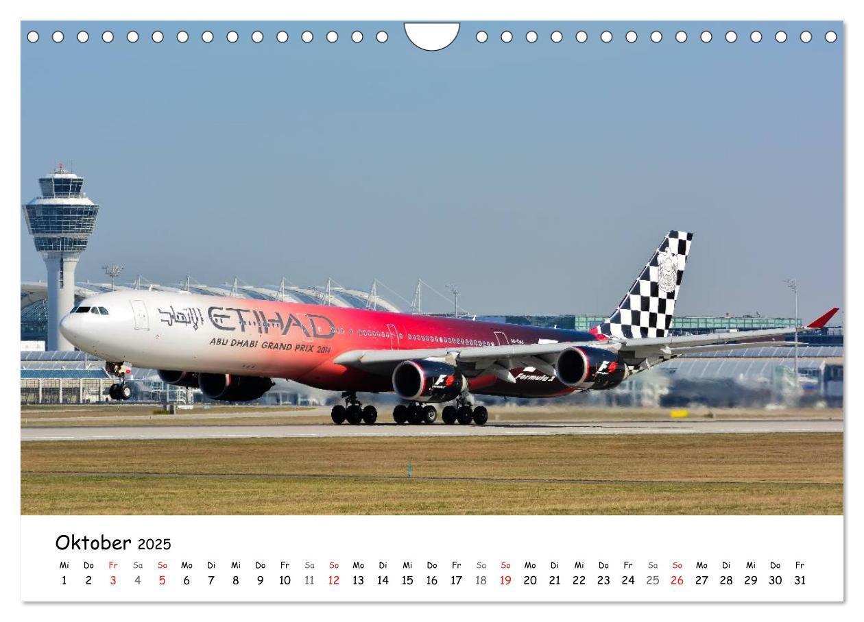 Bild: 9783435687848 | Airliner in München / 2025 (Wandkalender 2025 DIN A4 quer),...