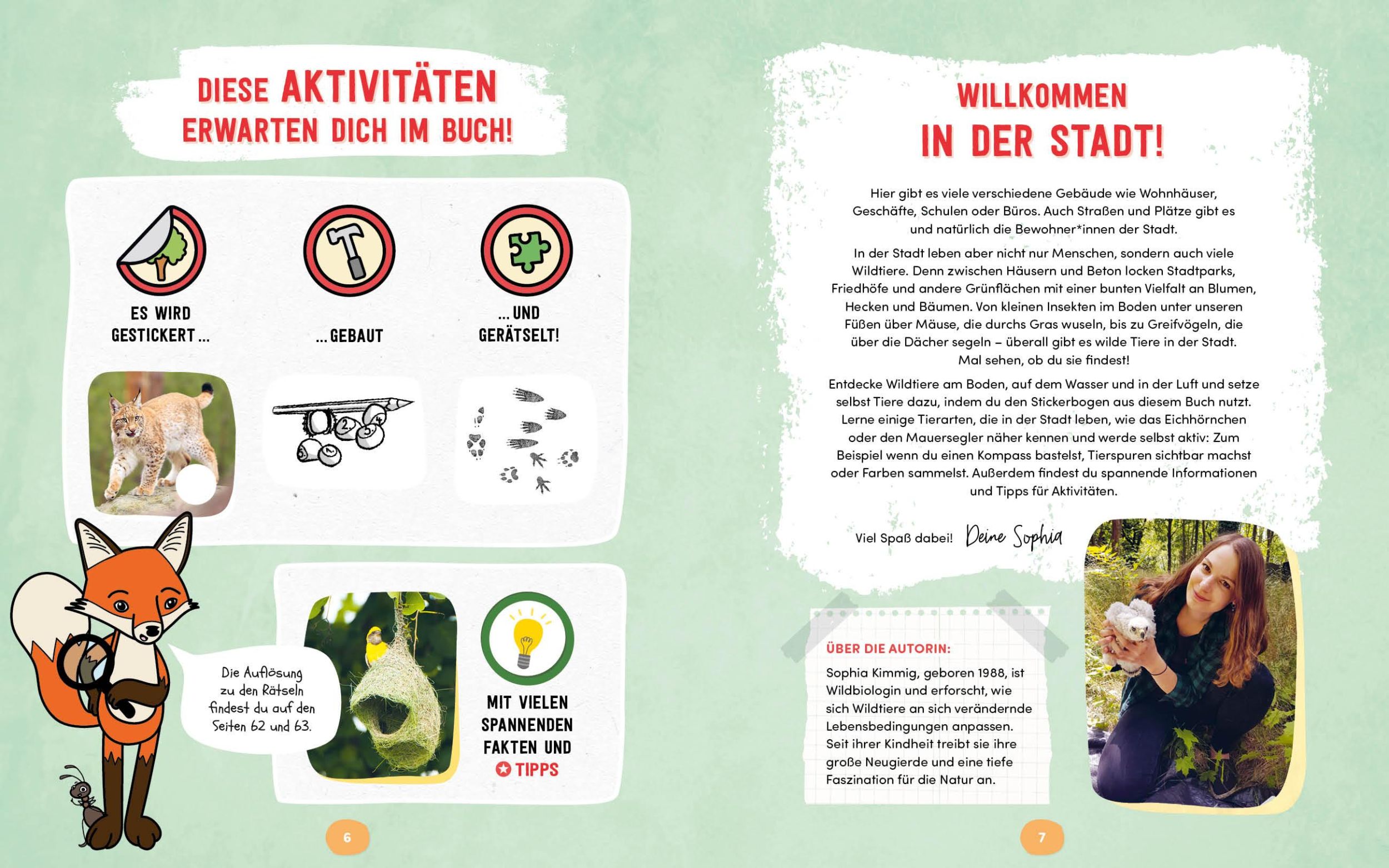 Bild: 9783745910032 | Wilde Tiere in der Stadt - Das Natur-Mitmachbuch | Sophia Kimmig