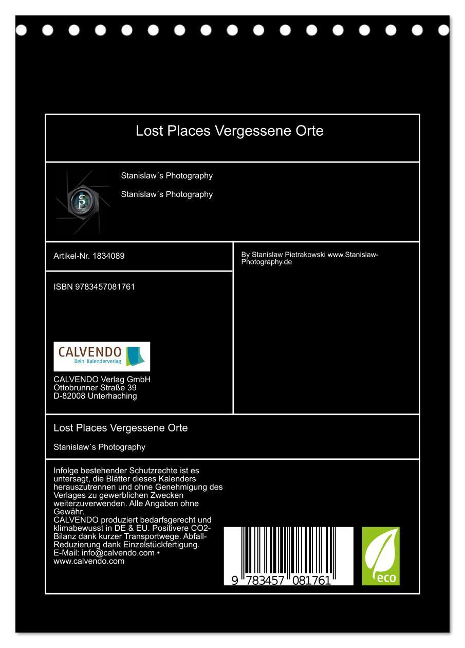 Bild: 9783457081761 | Lost Places Vergessene Orte (Tischkalender 2025 DIN A5 hoch),...