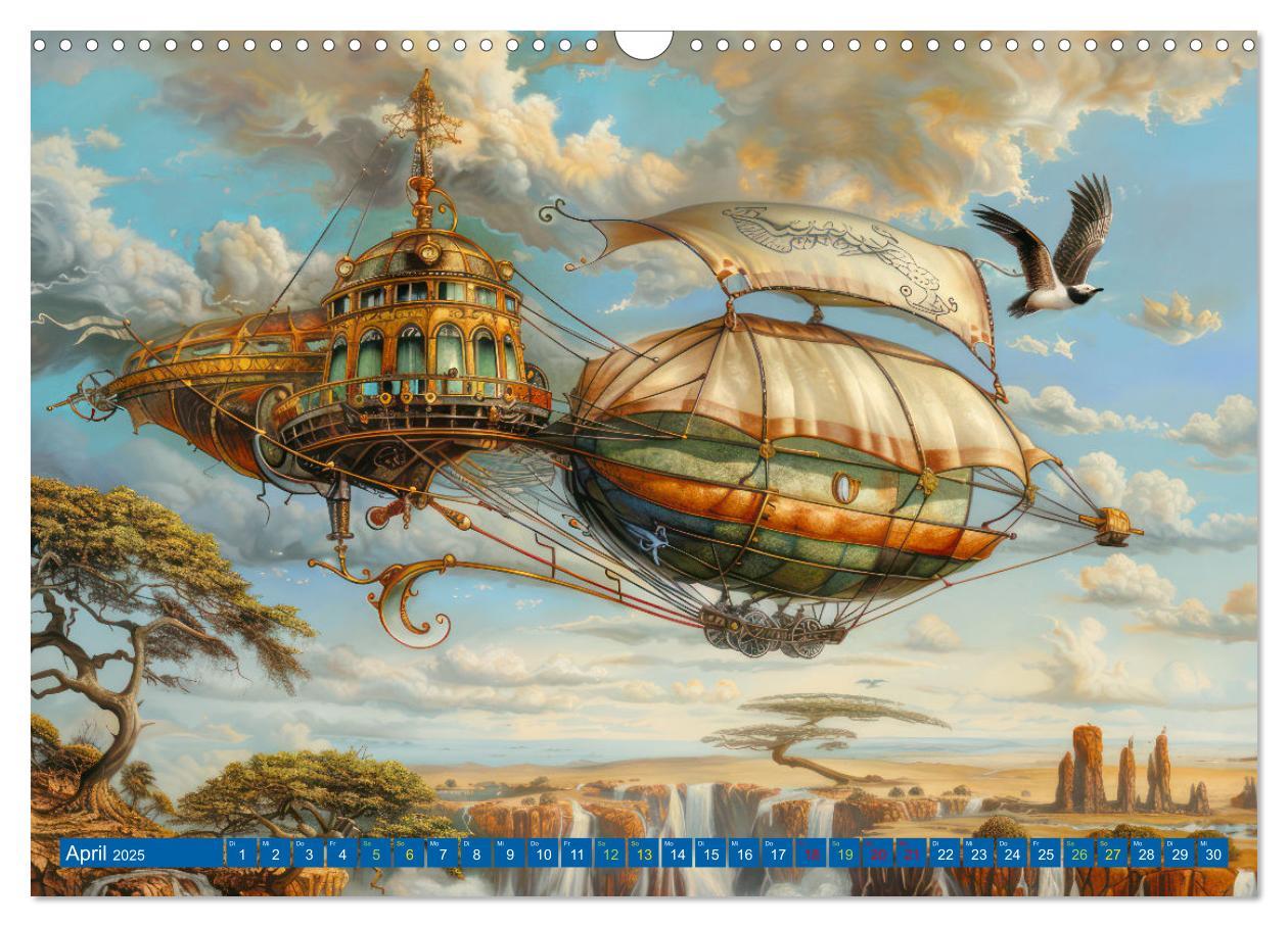 Bild: 9783383807633 | Steampunk Luftschiffe mit einer surrealen Note (Wandkalender 2025...