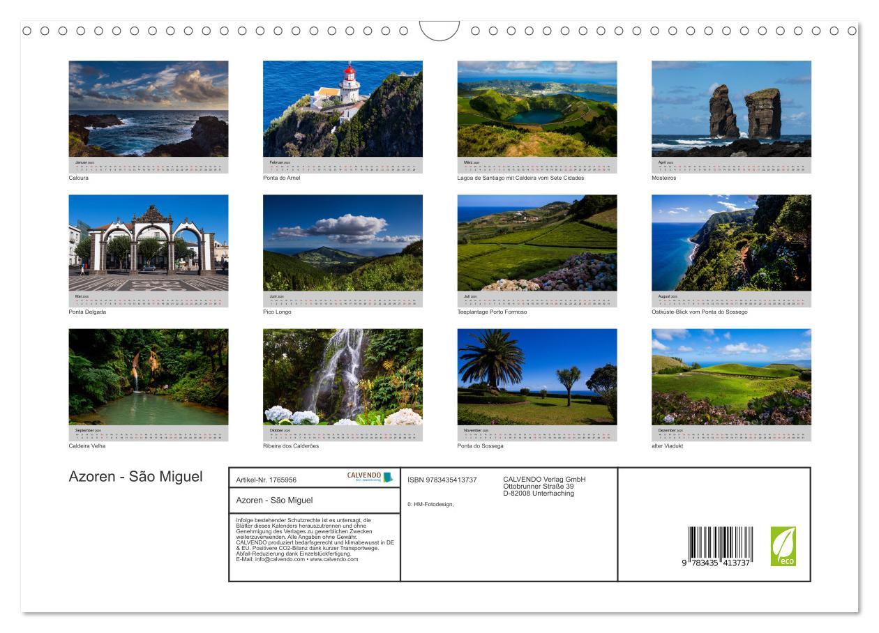 Bild: 9783435413737 | Azoren - São Miguel (Wandkalender 2025 DIN A3 quer), CALVENDO...