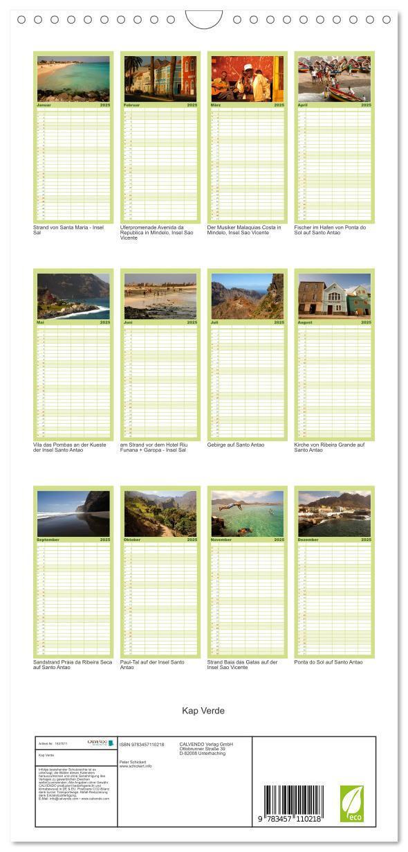 Bild: 9783457110218 | Familienplaner 2025 - Kap Verde mit 5 Spalten (Wandkalender, 21 x...