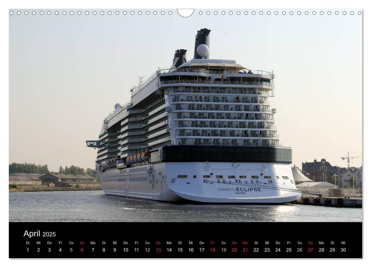 Bild: 9783435808731 | Cruiseliner in Warnemünde (Wandkalender 2025 DIN A3 quer), CALVENDO...