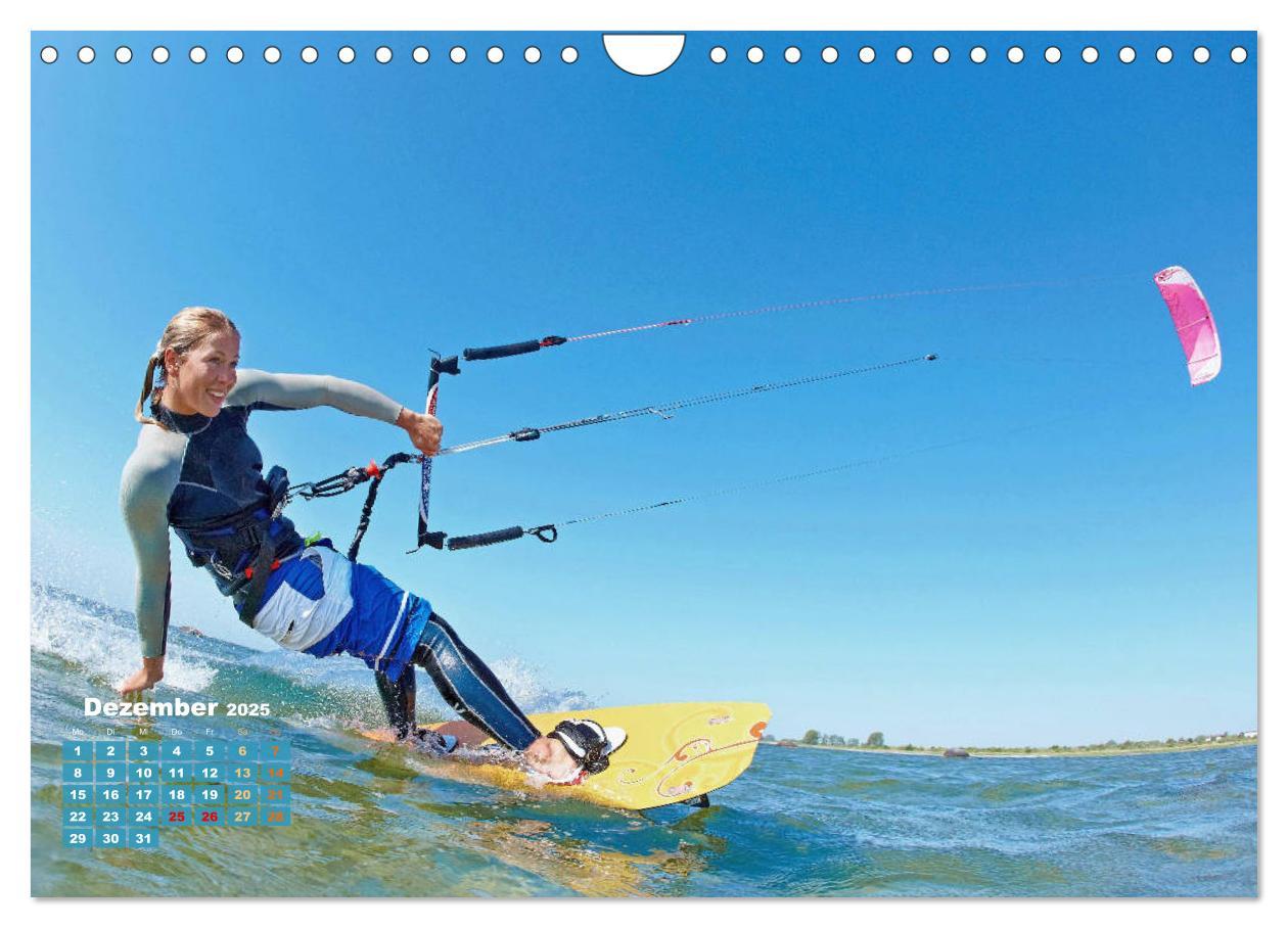 Bild: 9783457161364 | Kitesurfen: Mit Drachen am Meer (Wandkalender 2025 DIN A4 quer),...