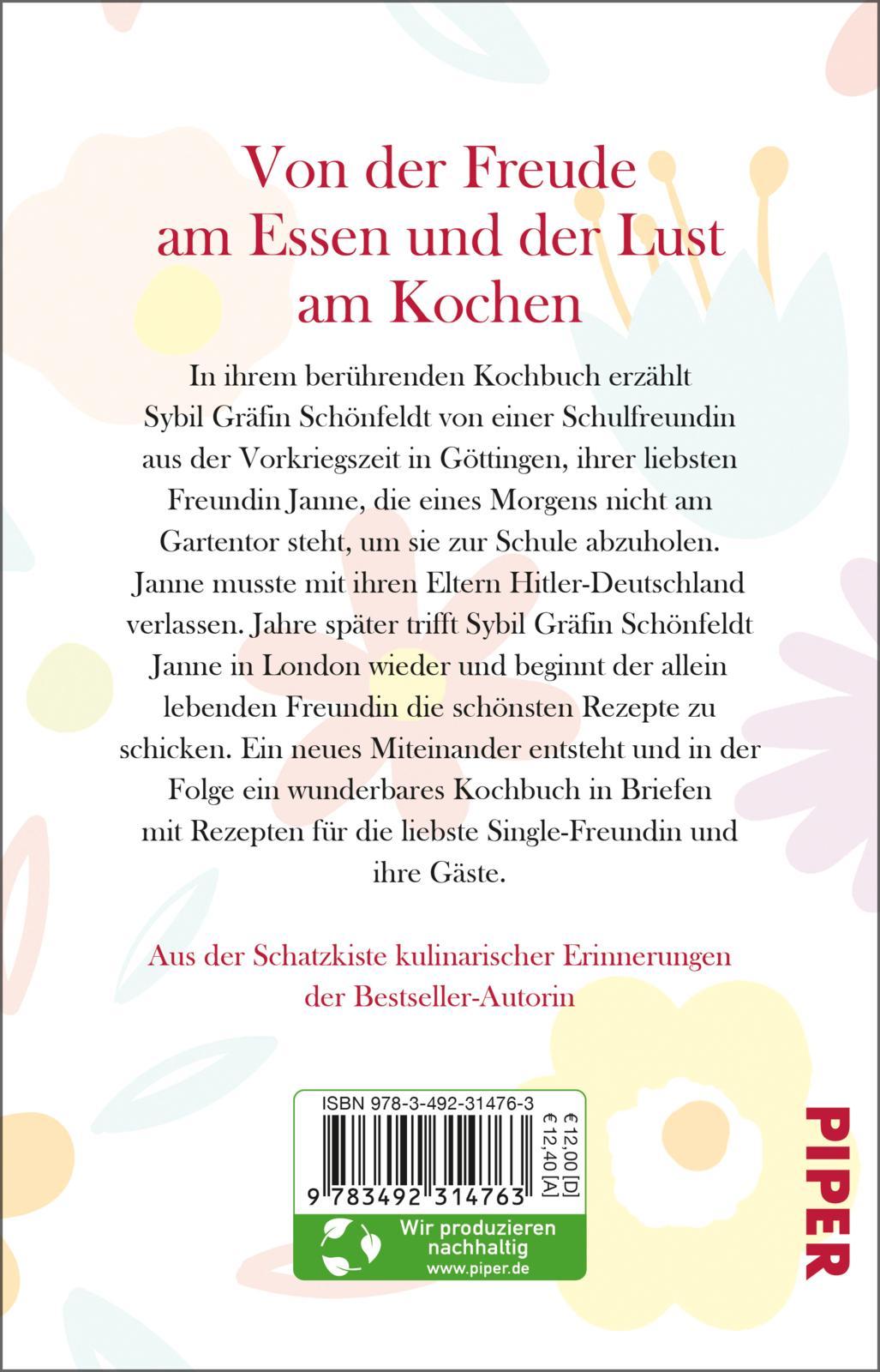 Rückseite: 9783492314763 | Kochbuch für meine liebste Freundin | Sybil Gräfin Schönfeldt | Buch