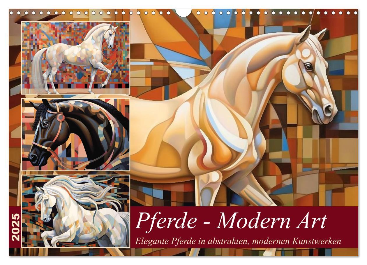 Cover: 9783383899898 | Pferde - Modern Art (Wandkalender 2025 DIN A3 quer), CALVENDO...