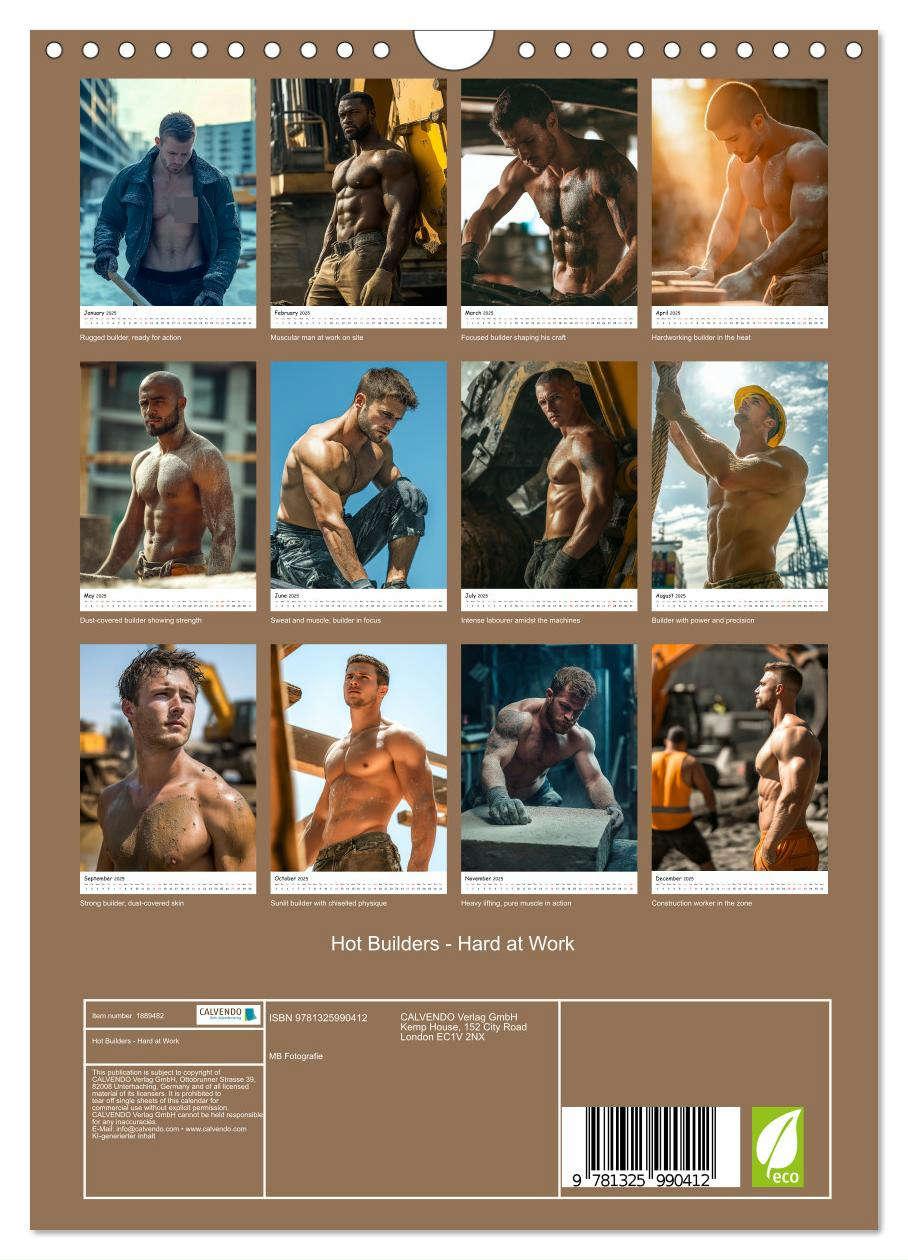 Bild: 9781325990412 | Hot Builders - Hard at Work (Wall Calendar 2025 DIN A4 portrait),...