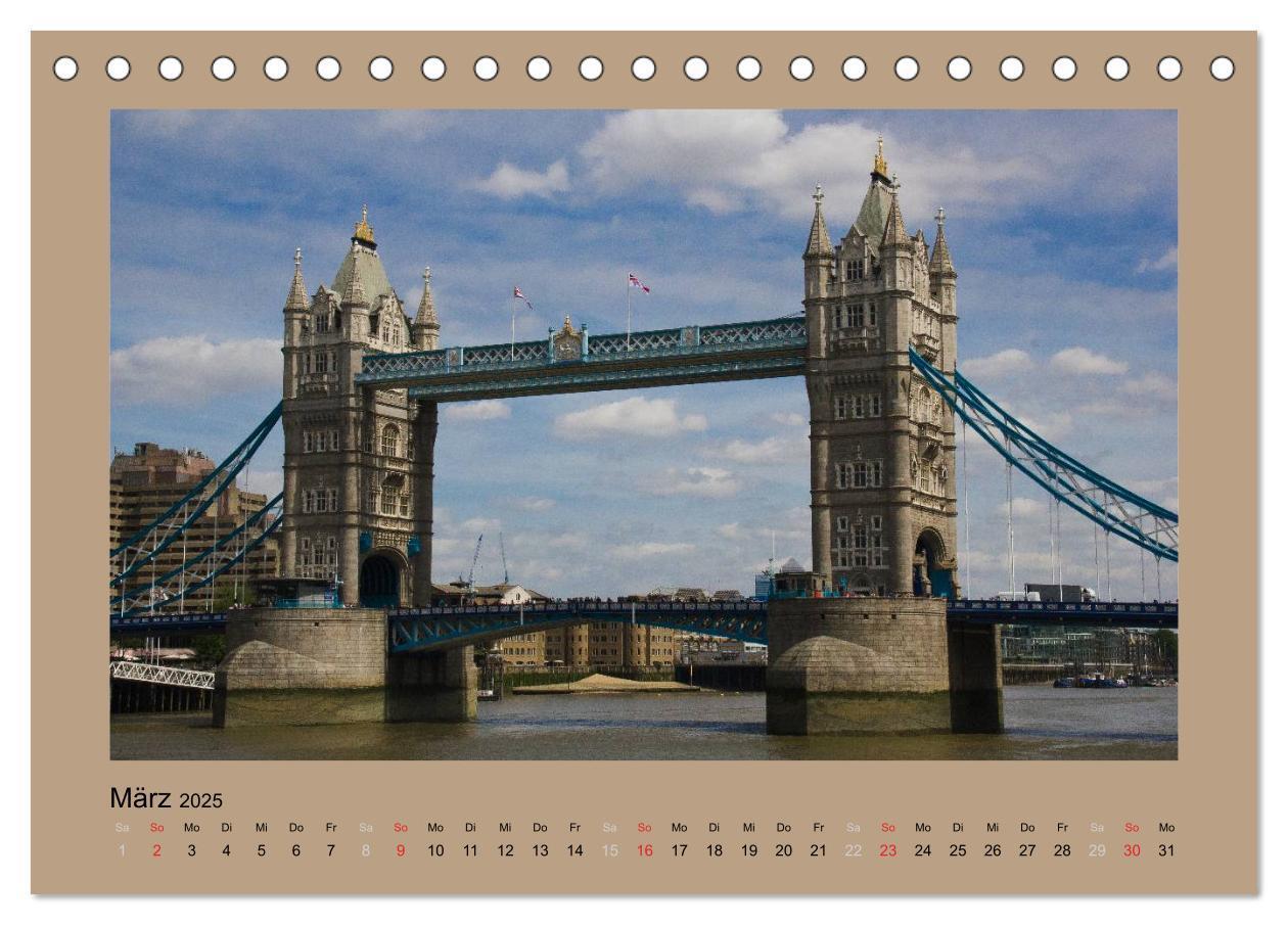 Bild: 9783435773534 | London (Tischkalender 2025 DIN A5 quer), CALVENDO Monatskalender