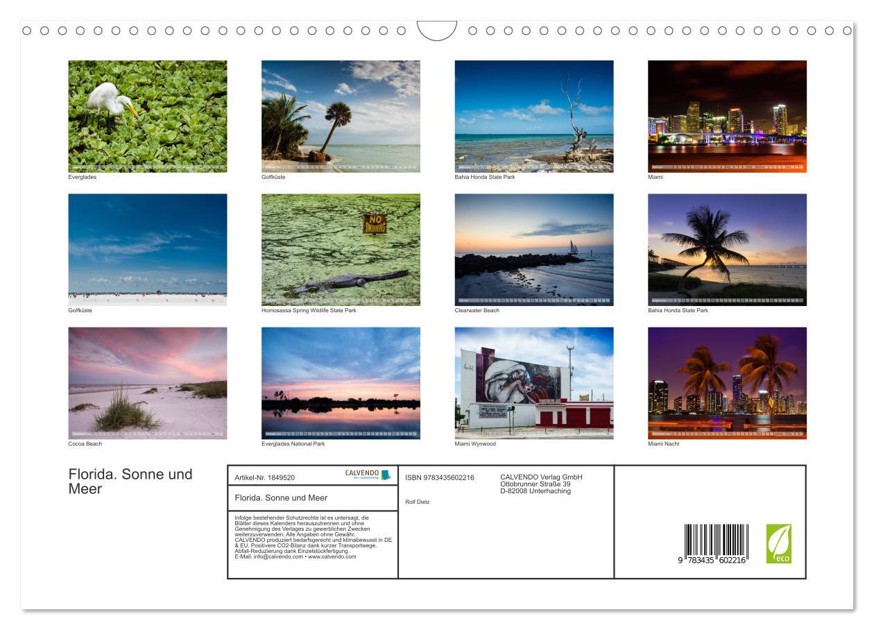 Bild: 9783435602216 | Florida. Sonne und Meer (Wandkalender 2025 DIN A3 quer), CALVENDO...