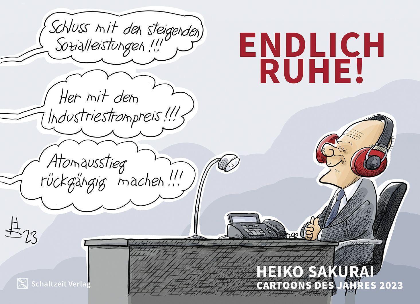 Cover: 9783946972754 | Endlich Ruhe! - Sakurai Cartoons des Jahres 2023 | Heiko Sakurai