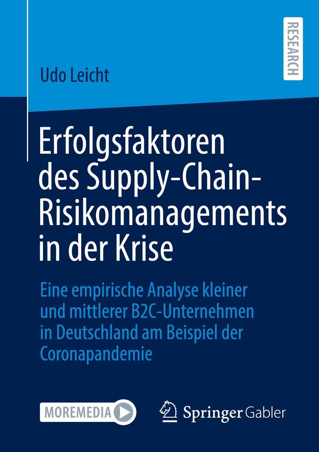 Cover: 9783658395049 | Erfolgsfaktoren des Supply-Chain-Risikomanagements in der Krise | Buch