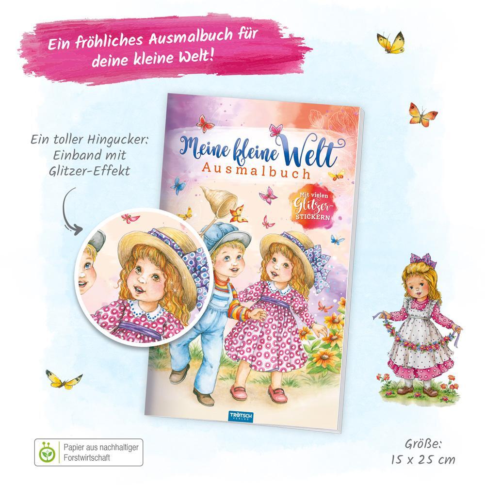 Bild: 9783965523241 | Trötsch Meine kleine Welt Ausmalbuch mit Glitzerstickern | KG | Buch